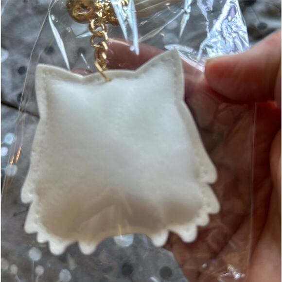 Rhinestone Pomeranian puffy keychain purse charm.  Adorable!!! NWOT! - Picture 4 of 4